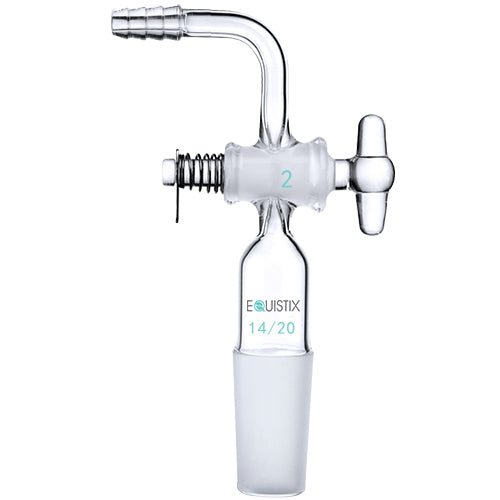 Adapter, Flow Control, Glass Stopcock, 90Deg